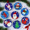 Подставки под стаканы Gem Art Christmas, набор подставок под стаканы Gem Art с рисунком и держателем, 8 шт., подстаканники для напитков с рисунком ручной работы