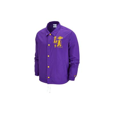 Тренерская куртка NBA Courtside Los Angeles Lakers с логотипом и принтом, мужская верхняя одежда фиолетового цвета DB1440-504