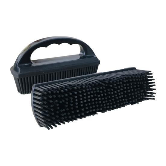 Щетка для удаления шерсти домашних животных, кошачья, собачья, для груминга, силиконовая щетка для чистки ворса и мусора для домашней мебели, одежды