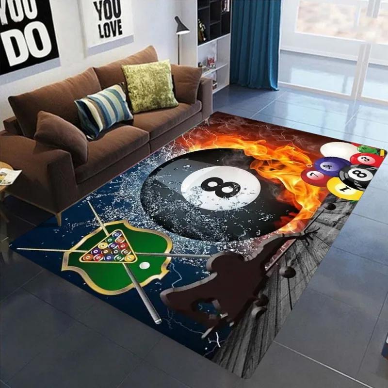 Ковер Простой Черный 8 Ковры для Зоны Ковер для Спальни Bearbrick Бильярд Черный 8 Коврик для Бильярдного Стола Грязеотталкивающий Ковер Напольный Коврик