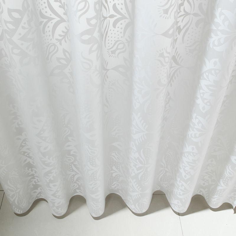 Shower Curtain White Floral Printed 200cm Bathroom Shower Curtains Pvea Fabric Luxury Romatic Style Waterproof Bathroom Curtain