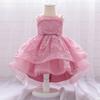 Lace Flower Girls Dress Wedding Ball Gown Trailing Tutu Dress Ceremony Pageant Party Kids Clothes Vestido For Girl