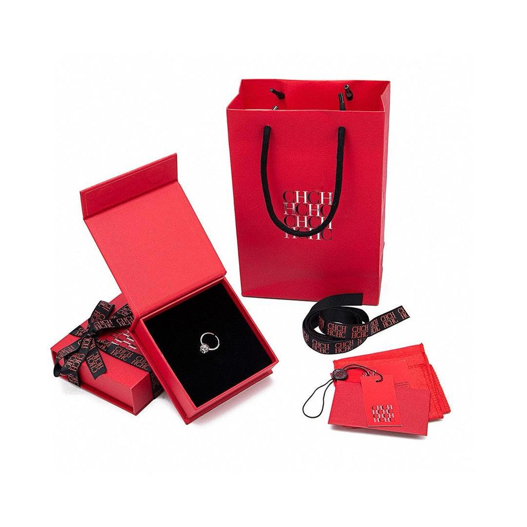 CHHC Adjustable Women's Cubic Zirconia Ring with Gift Box
