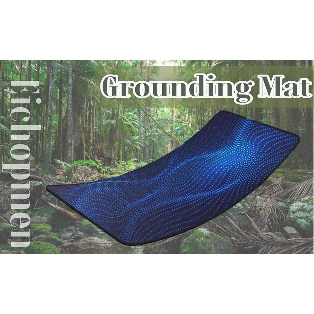 Заземляющий коврик для кровати Противоскользящая накладка из ПУ кожи с заземляющим шнуром Улучшает сон Снимает стресс и боль