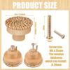 Bohemian Style Rattan Dresser Knobs, Round Wooden Drawer Knobs, Handmade Wicker Weave and Screws for Furniture, Cabinet, Dresser Knobs