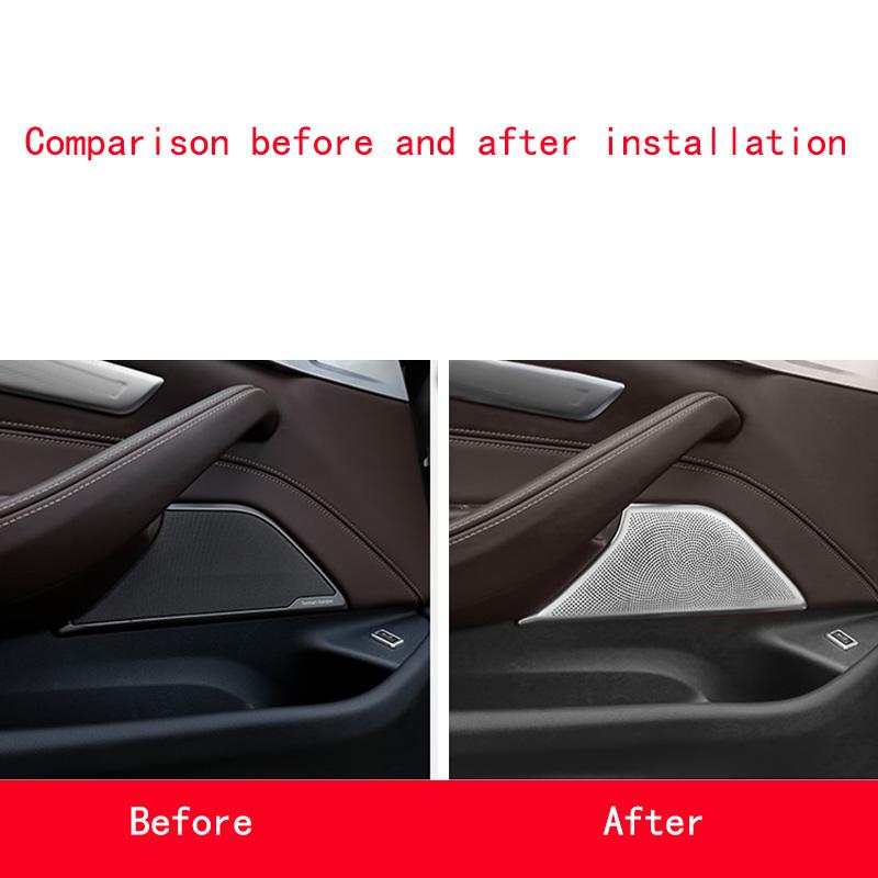 Для BMW 5 серии 6GT G32 G30 17-20 2 * стальная передняя дверь автомобиля, стереодинамик, декоративная крышка, отделка салона автомобиля