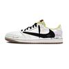 Travis Scott x Air Jordan 1 Le Luck Черный Крючок 7.0 Низкие Нескользящие Низкие Винтажные Баскетбольные Кроссовки Унисекс DZ4137-700(Команда1897-)