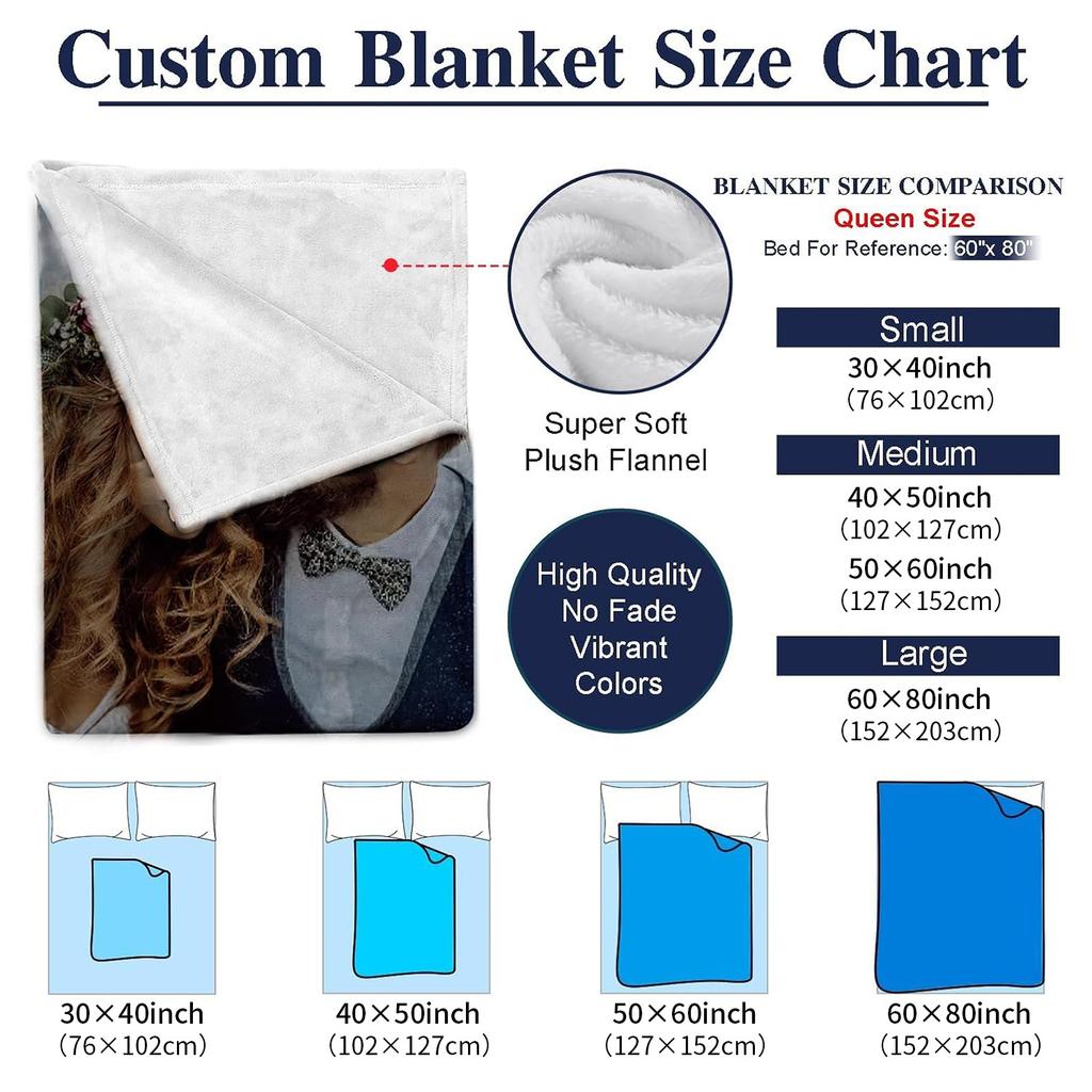 Celebrate Christmas with personalized patterned flannel blankets - perfect for beds, sofas, offices, travel, decorating, chairs