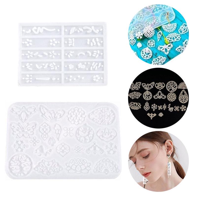 Earring Resin Molds Pendants Molds Casting Silicone Molds DIY Handcraft Jewelry Keychain Making Tool