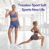 Спортивный бюстгальтер без следов без стального кольца, удобный костюм для йоги, съемные нагрудные подушечки, обтягивающие талию, шорты XS-XL