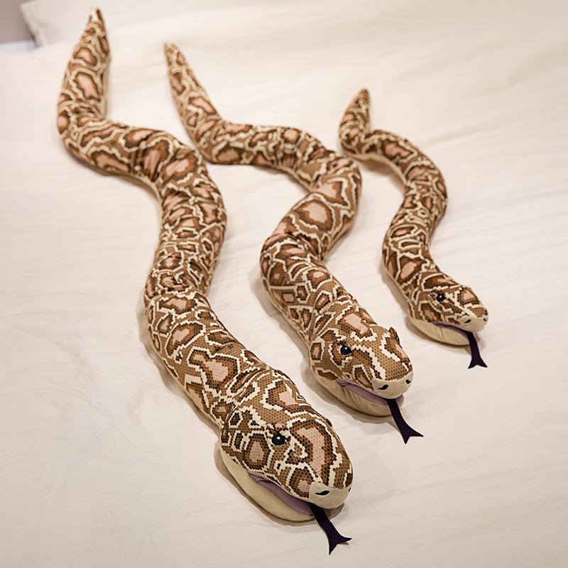 Big Python Doll Hand Puppet Gloves Long Throw Pillow Snake Doll Plush Toy Tricky Children'S Gift