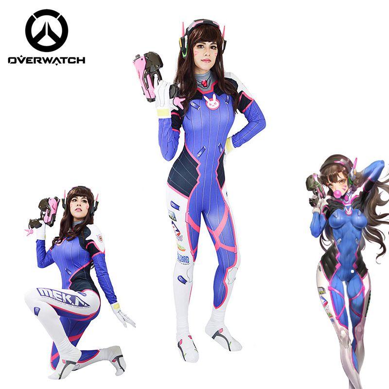 Костюм для косплея D.va из Overwatch, комбинезон для женщин, премиальный полиэстер для комфорта и долговечности