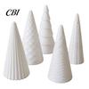 New Year Party Favors 5Pcs Illuminated Christmas Tree With/No LED Lights, Nordic Style Luminous Desktop Holiday Ornaments Tabletop Ornaments, Cone for