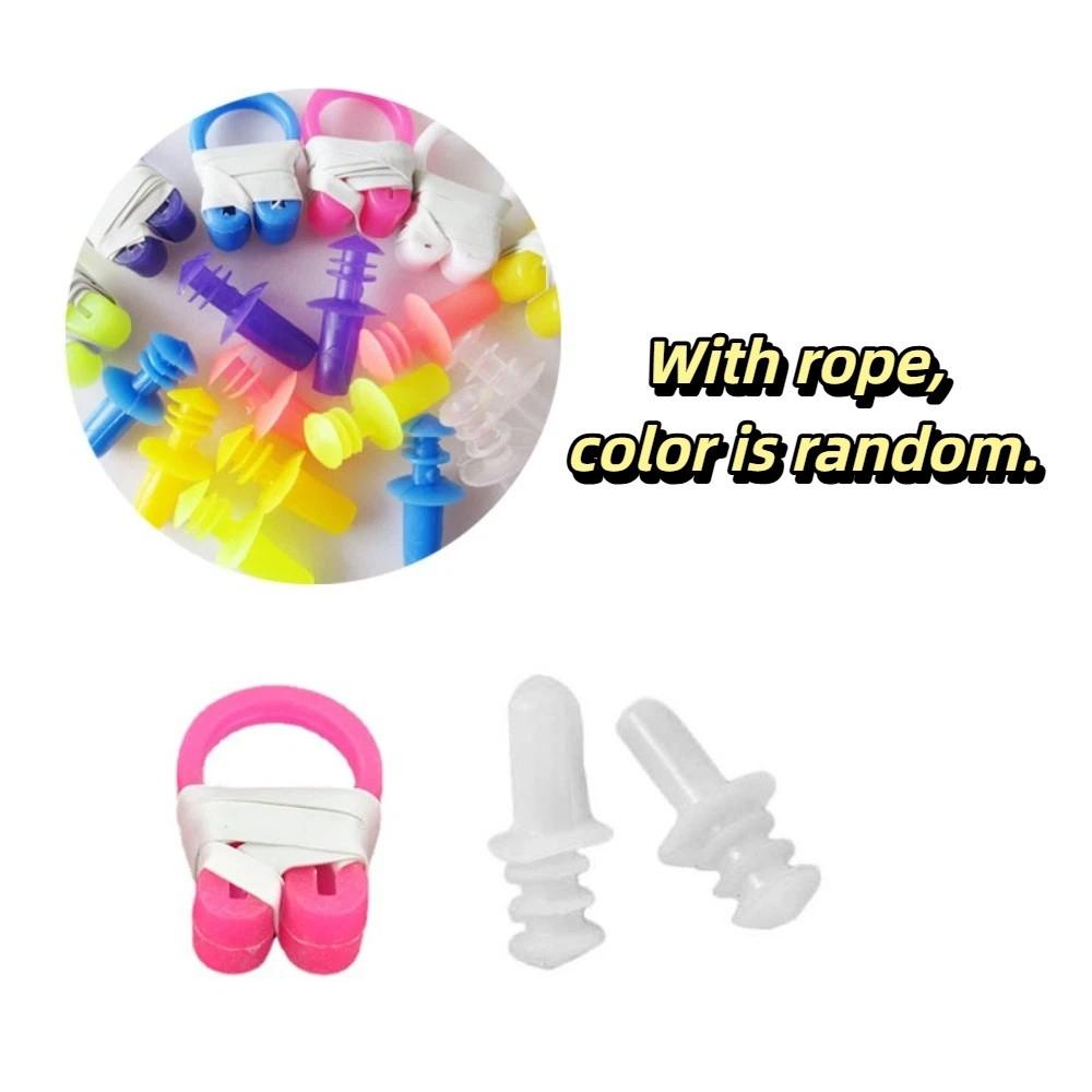 Swim Ear Plugs Shower Ear Plugs Diving Surf Nasal Protection Earplugs Nasal Clip Silicone Earplugs