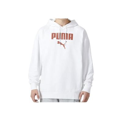 Puma Спортивные беговые фитнес-тренировки повседневные толстовки с капюшоном унисекс белые 536398-02