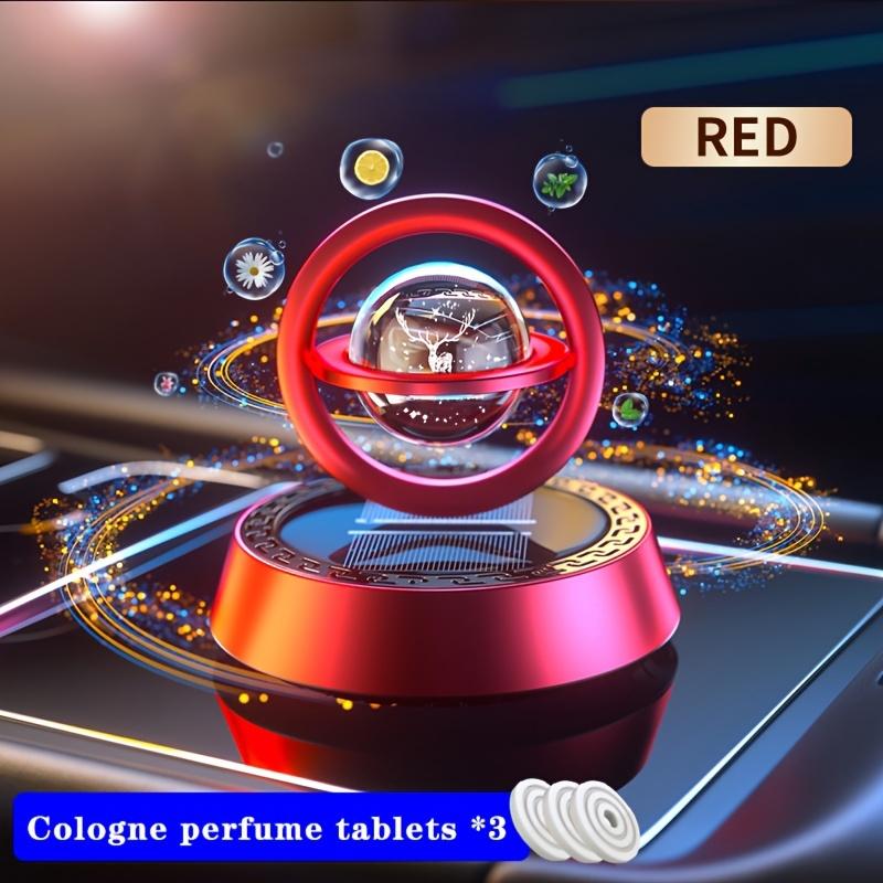 Вращающийся автомобильный освежитель воздуха на солнечной батарее с натуральным древесным ароматизатором - не требует зарядки