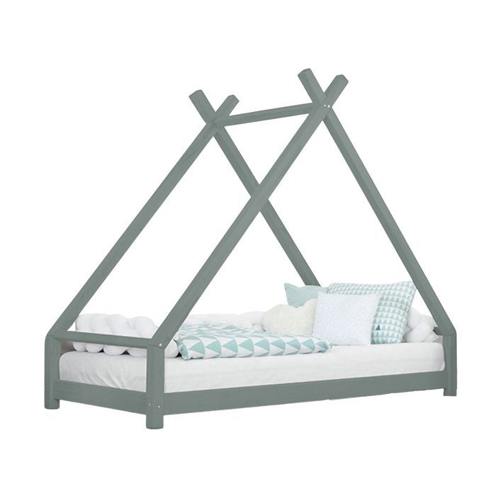 TAHUKA Kids Tipi Bed 80 X 160 Sage Green