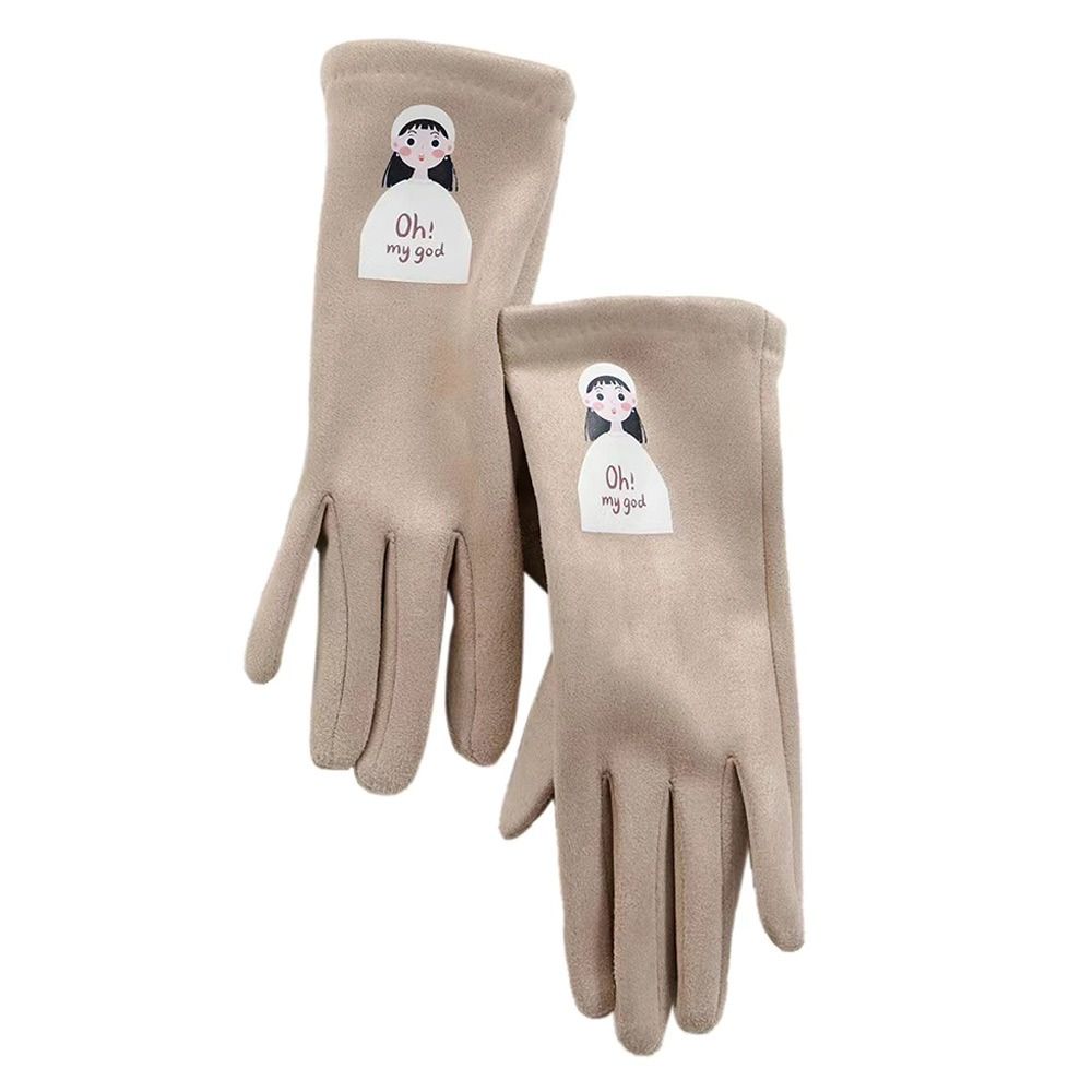 Cute Cartoon Warm Mittens Windproof Riding Gloves New Fashion Women's Gloves Winter