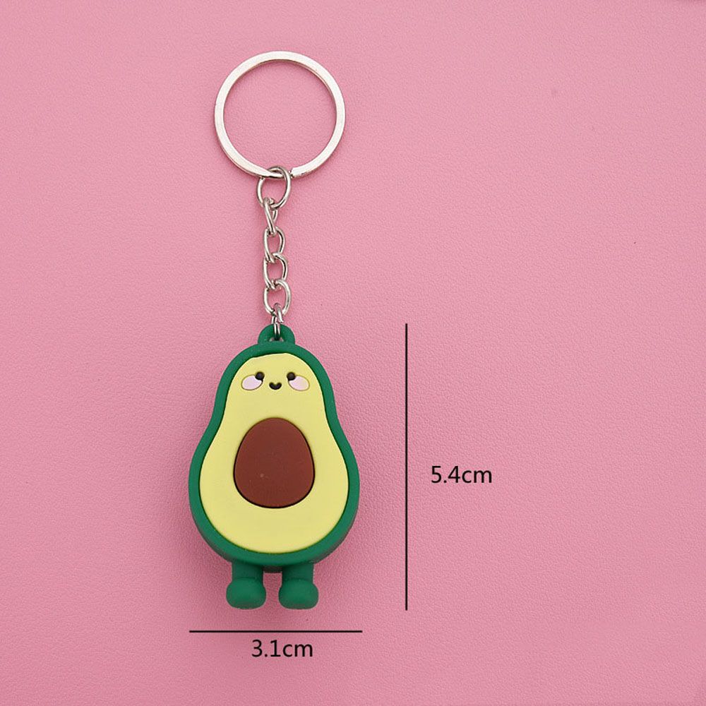 Lovers Gifts Avocado Smile-shaped Fruit Simulation Fashion Accessories Jewelry Key Ring Key Chain
