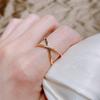 Простые модные кольца из розового золота для женщин, вечерние ювелирные украшения, крестовое кольцо