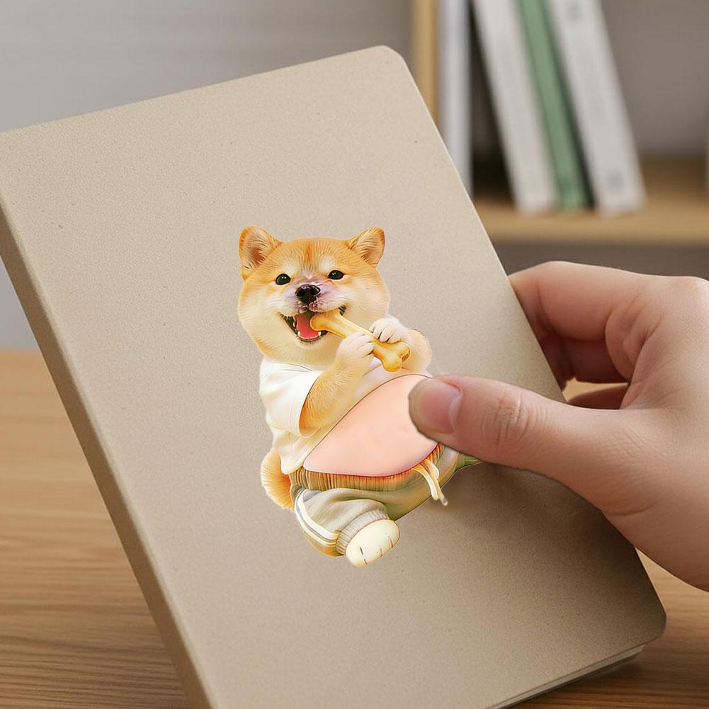 3D Стикеры для щипания живота собаки Сиба-ину Креативные Мультяшные Стикеры для снятия стресса Украшение для Телефона Ноутбука Подарки