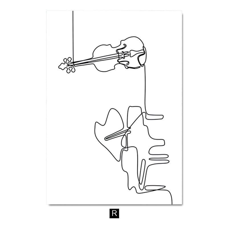 Современный минималистичный музыкальный инструмент, фортепиано, гитара, барабанная установка, музыкальный плакат, скандинавский настенный художественный постер для гостиной, спальни, домашний декор