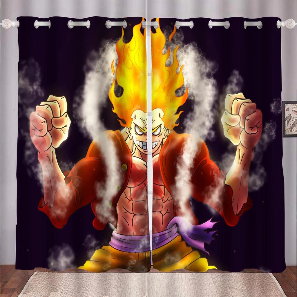 Штора One Piece Monkey D Luffy Мультяшная Новый Мир Анимированная Модная Подходит для Спальни Детской Взрослой Комнаты Декорации Подарки
