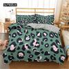 Luxury Leopard Print Bedding Sets Duvet Cover Twin Full Queen King Size Bed Soft Polyester Bedclothes for Kids Girls Women Gift