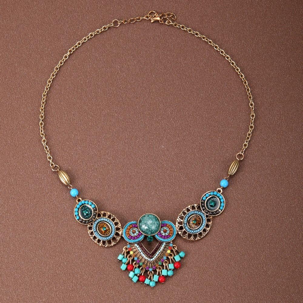 Ethnic Style Bohemia Hair Chain Tassel Women Head Chain Ethnic Style Forehead Chain Exotic Headbands Necklace