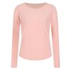 Shop   Women Round Neck Inner Use Span Silky Long Sleeve Plain T shirT Pink Dai 