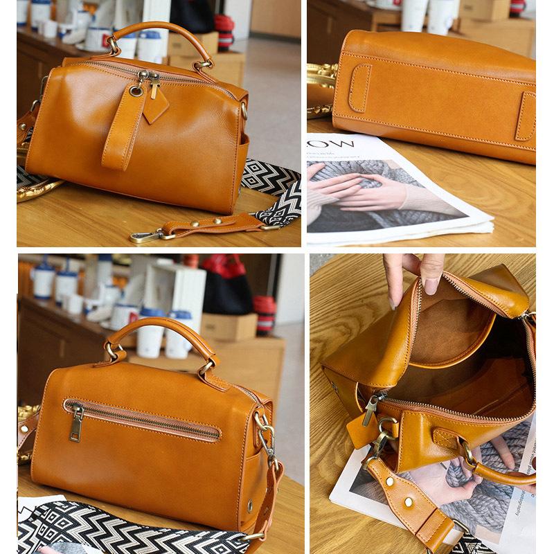 Женская сумка из натуральной кожи Новая модная сумка на плечо из коровьей кожи растительного дубления в корейском стиле Универсальная ручная сумка-кроссбоди