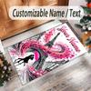 Valentine Love Theme Crystal Velvet Rug Personalized Custom Name Text Soft Floor Mat Home Decor