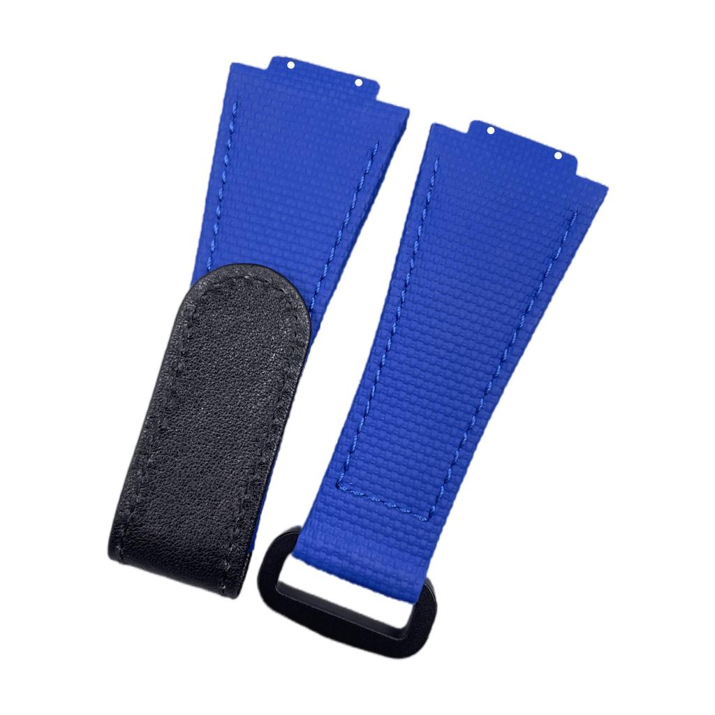 Customized Rubber Watchband for Richard Strap Hook and Loop Fluororubber RM011 RM030 RM010 RM055 Bracelet Screw Down Connection