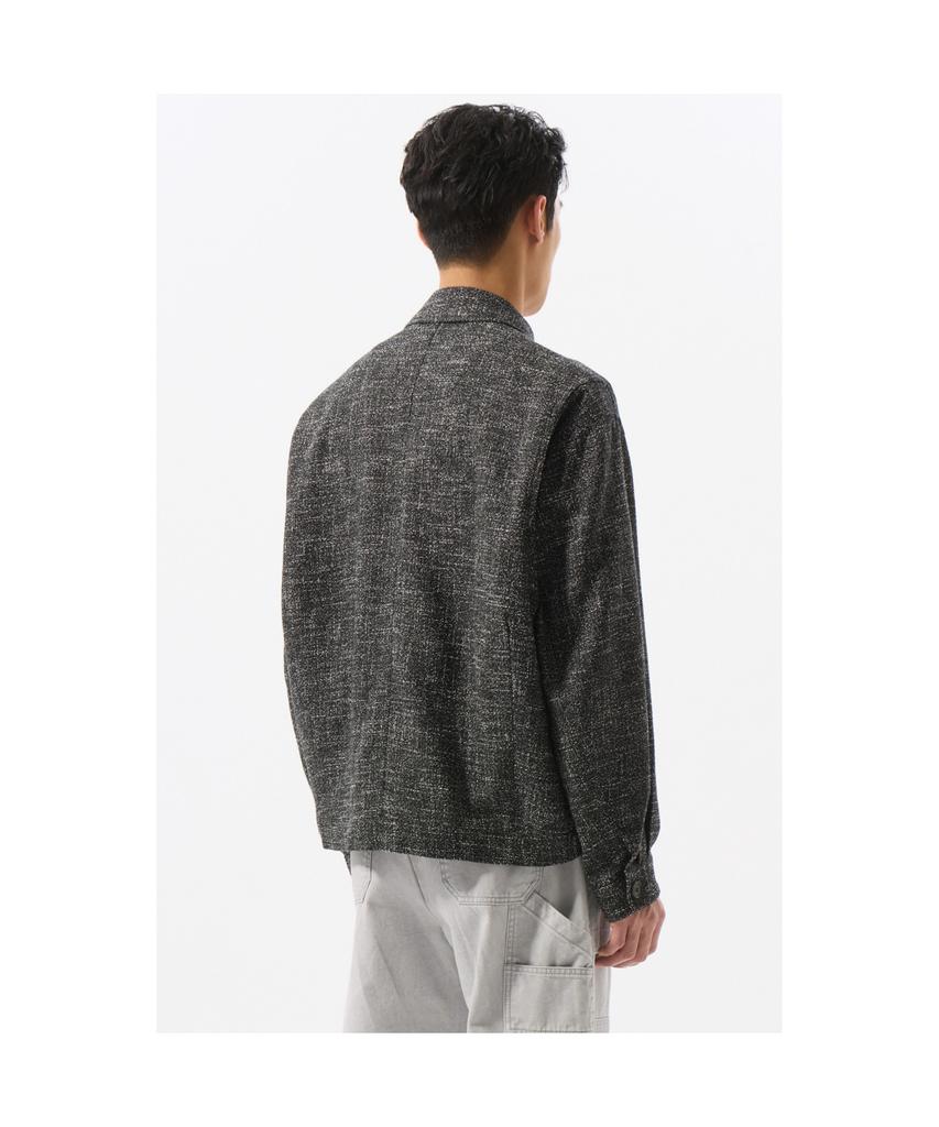 Customellow Black Marzotto Tweed Jacket_Cwjas25101Bkx