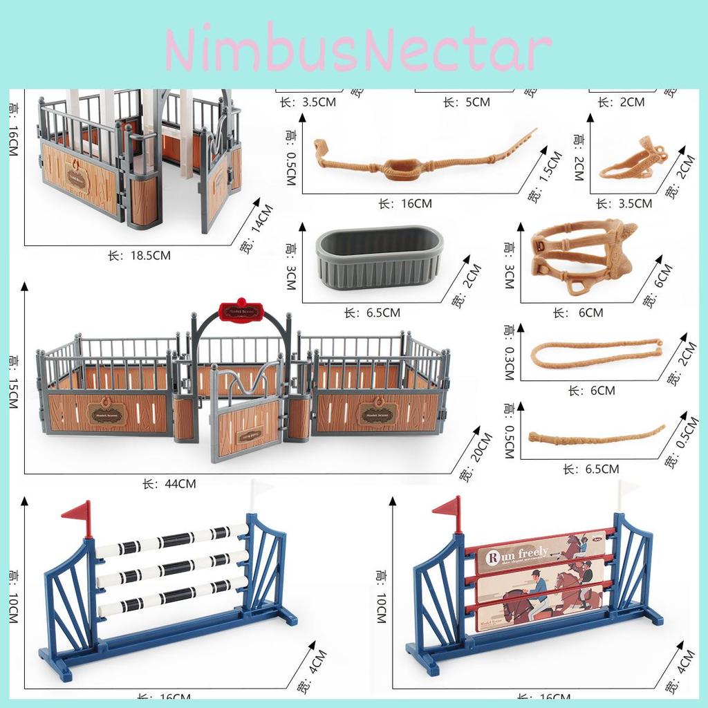 Simulation Farm Model Kit With Plastic Enclosures And Saddle For Model Builders And Collectors