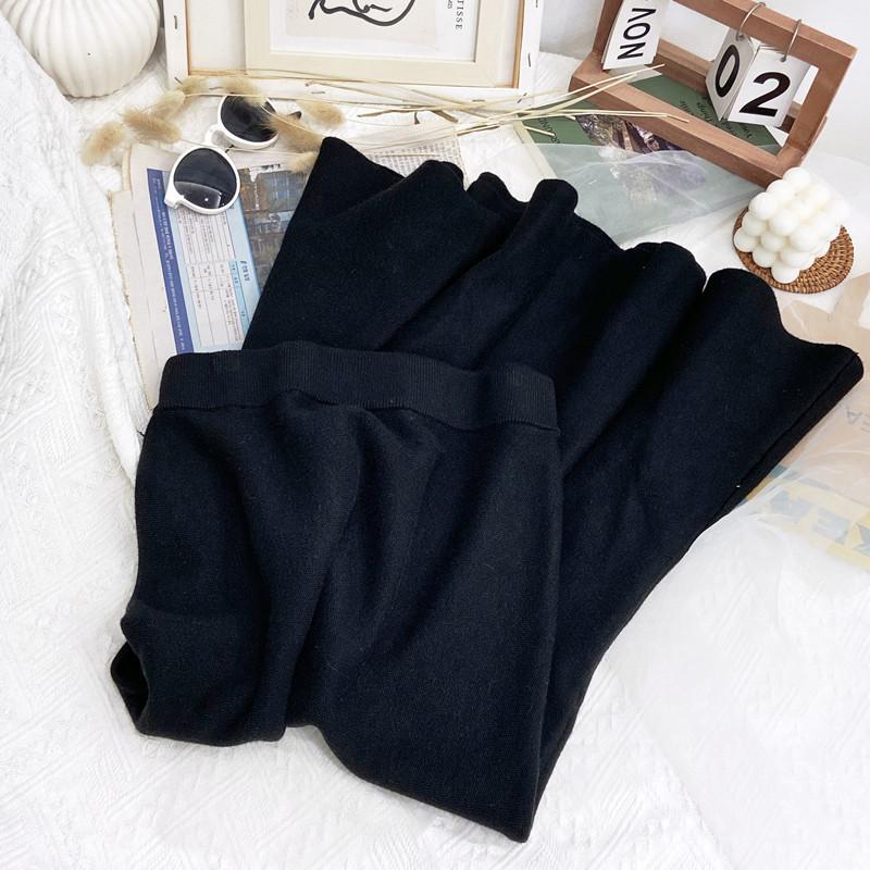 Вязаная юбка миди или макси с хвостом русалки для женщин, осенне-зимняя, с высокой посадкой и облегающая бедра, юбка-полусолнце