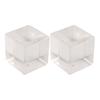 2Pcs Ice Cube Squeeze Toys Soft TPR Quick Recovery Transparent Square Cube Creative Relieve Boredom
