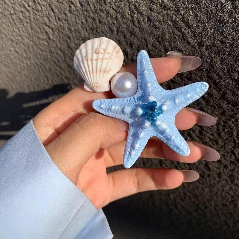 Star Pattern Side Hair Clips for Women Korean Fashion Hairgrips Lightweight Headwear for Daily Wear
