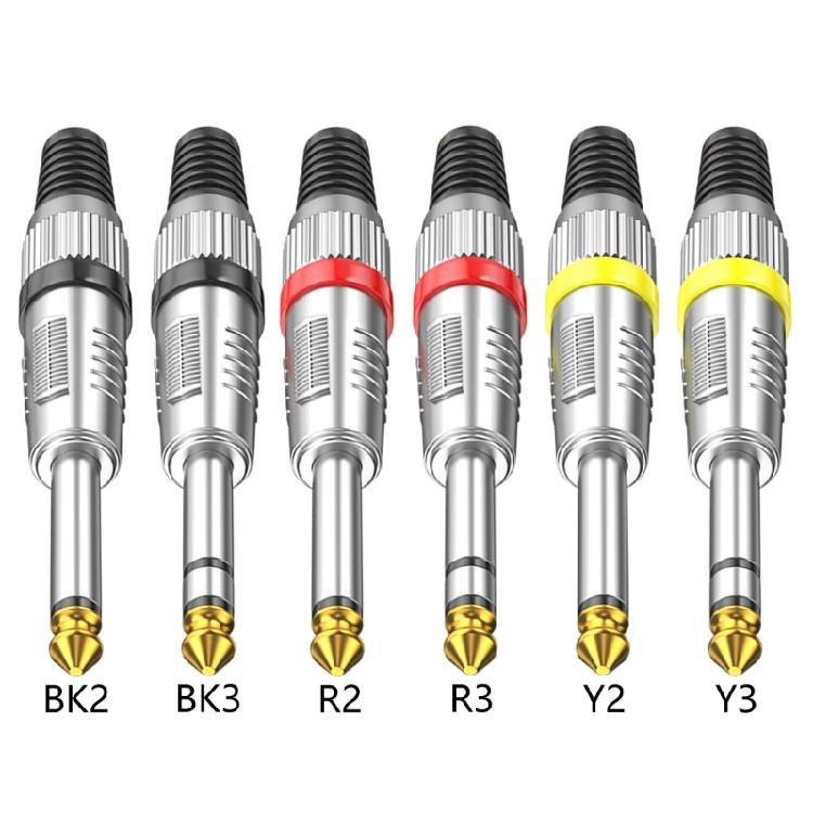 Professional Male Connector 6.35mm Gold Contacts Metal Housing Secure Threaded For Broadcasters Live Sound