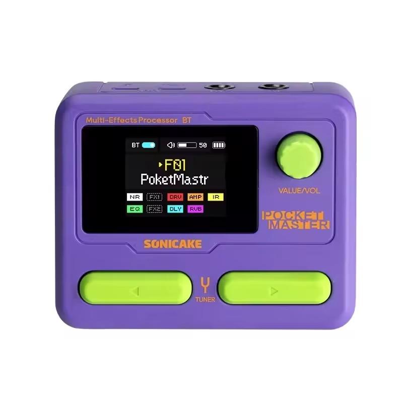 SONICAKE Pocket Master гитарная педаль эффектов Цветной корпус Гитарный басовый усилитель 100+ Мультиэффектная педаль Управление через приложение Перезаряжаемая