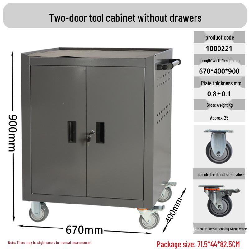 Mobile Heavy-Duty Tool Cabinet with Drawers for Auto Repair and Workshop Use