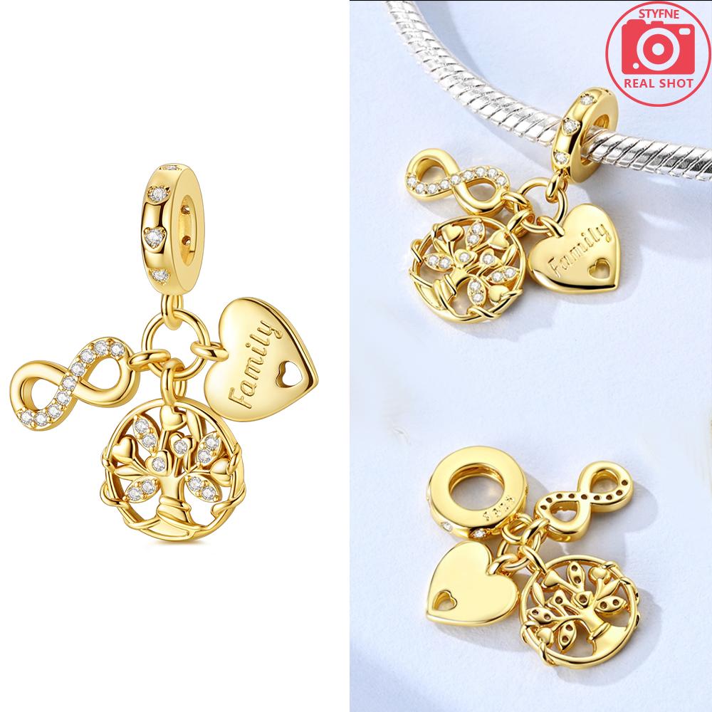 Gold Diy Charms Beads Inlaid Zircon Original Copper Sun Leopard Pendants Fit Bracelet Diy Jewelry Women Gift