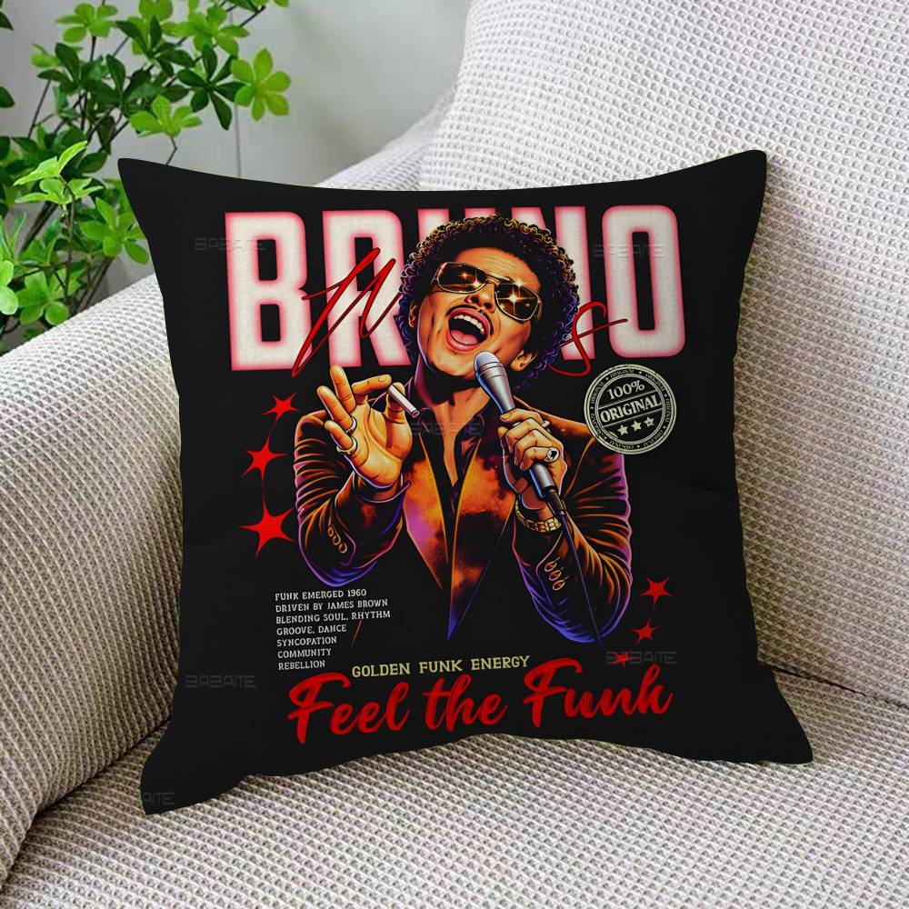 Чехлы на подушки Miyan B-Bruno Mars Мультяшные Декоративные для дивана Домашние Двусторонние Короткий плюш Милый Чехол для подушки