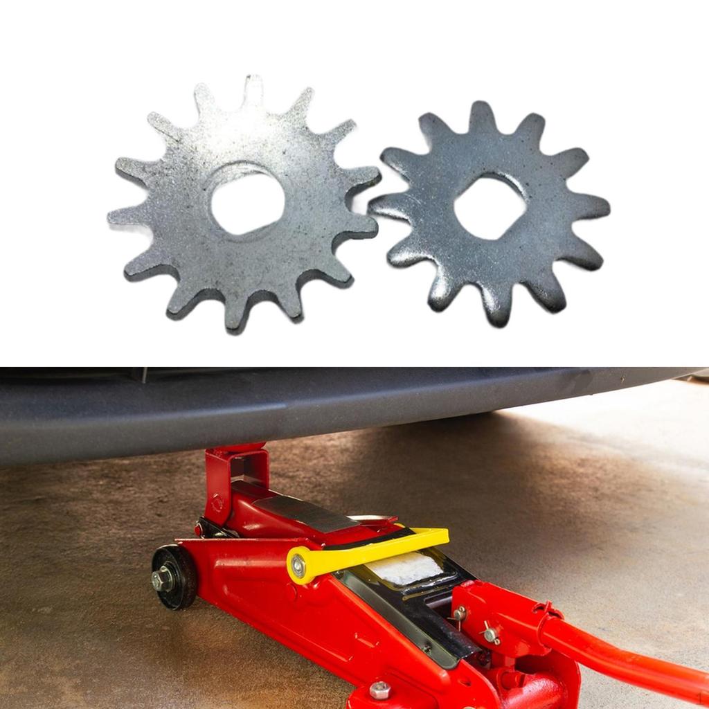 2 Pieces 3/4 Tons Horizontal Jack Gears Metal Gear Wheel Set Socket Tooth Flat Repair Fittings