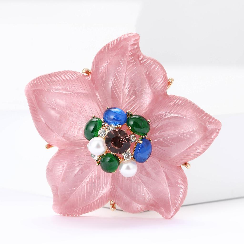 Изысканный тяжелая промышленность сплав эмаль цветок брошь темперамент милый женский костюм рубашка корсаж орнамент растение