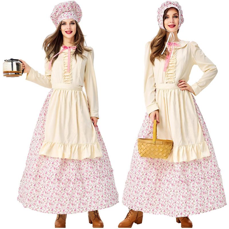 Карнавальный костюм на Хэллоуин для маленького домика Prairie Pioneer Olden Day Girl Laura для ролевой игры Косплей Нарядное вечернее платье
