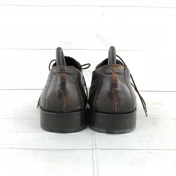 Lloyd Germany Leather Swirl Moc 26.0 Dark Brown Dress Shoes Business(USED)