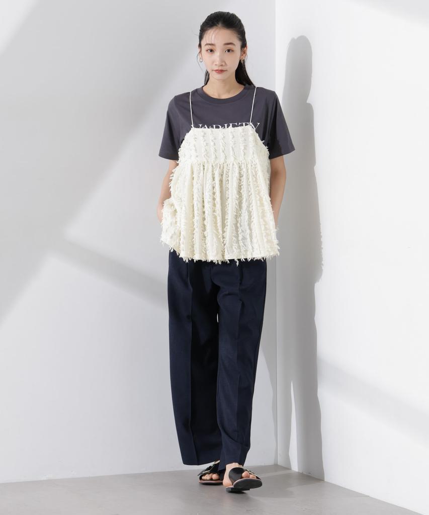 Nano Universe Топ-бюстье с бахромой F Женский, 037, Слоновая кость, 673-5121306