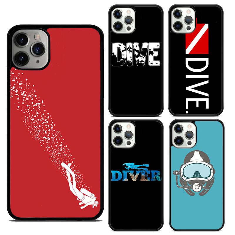 Scuba Diver Diving Mobile Celular Phone Cases for iPhone 17 Air 16 Coque 15 14 12 13 PLUS 11 PRO MAX Coque Fundas