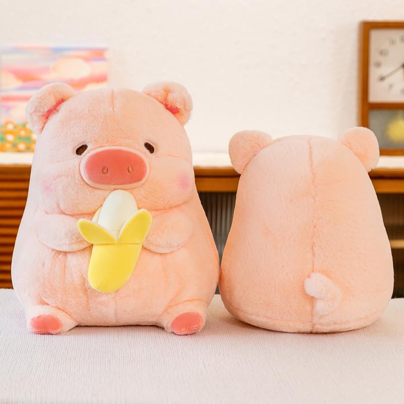 Cute Lulu Pig Plush Doll Snuggly Banana Pig Soft Toy Comfy Pillow Bedside Cushion Gift 40cm